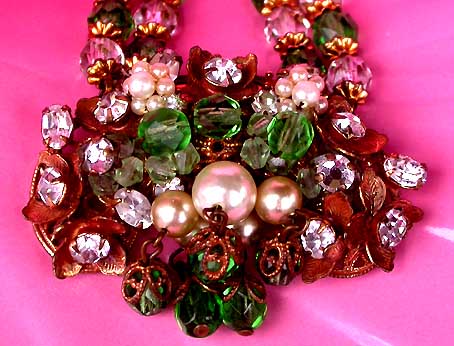 a beautiful vintage costume jewelry parure