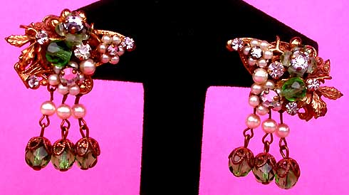 a beautiful vintage costume jewelry parure