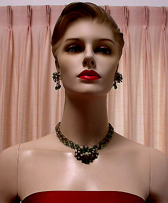 a beautiful vintage costume jewelry parure