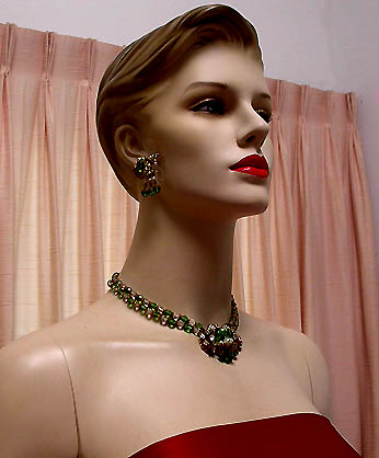 a beautiful vintage costume jewelry parure