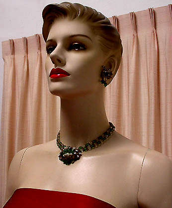 a beautiful vintage costume jewelry parure