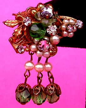 a beautiful vintage costume jewelry parure