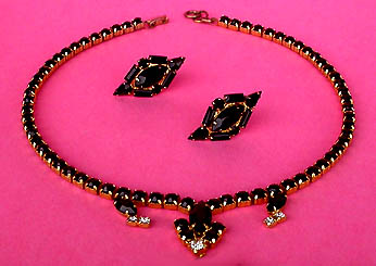 a beautiful vintage costume jewelry parure