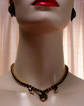 a beautiful vintage costume jewelry parure
