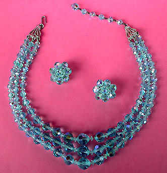 a beautiful vintage costume jewelry parure