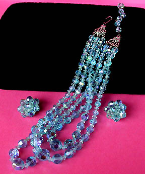 a beautiful vintage costume jewelry parure