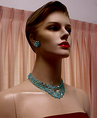 a beautiful vintage costume jewelry parure