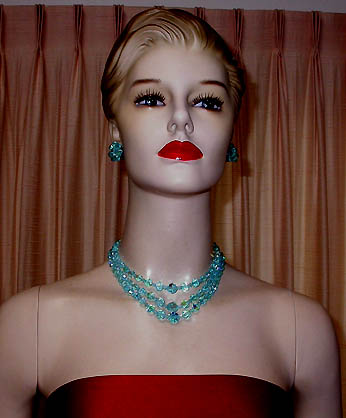 a beautiful vintage costume jewelry parure