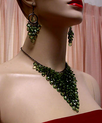 a beautiful vintage costume jewelry parure