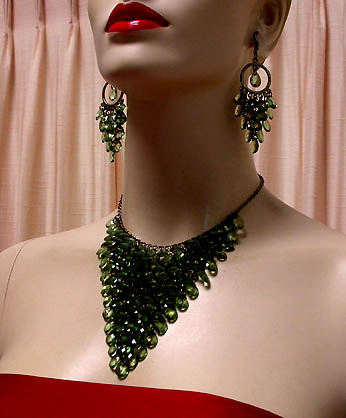 a beautiful vintage costume jewelry parure