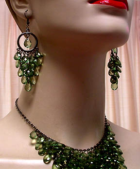 a beautiful vintage costume jewelry parure