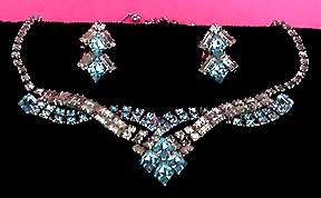 a beautiful vintage costume jewelry parure