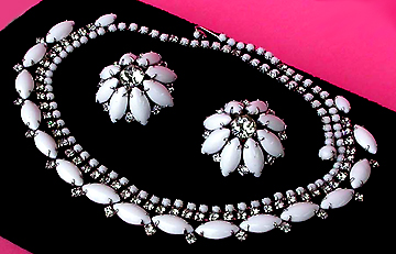 a beautiful vintage costume jewelry parure