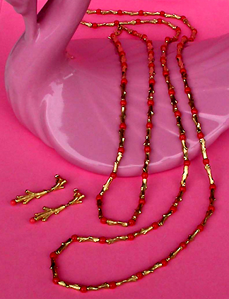 a beautiful vintage costume jewelry parure