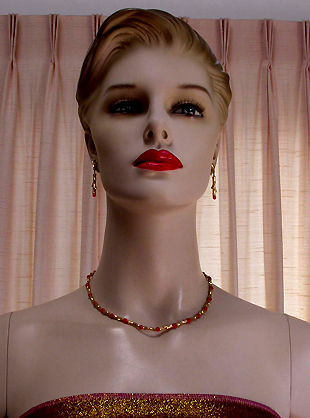 a beautiful vintage costume jewelry parure