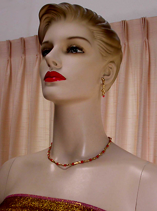 a beautiful vintage costume jewelry parure