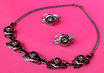 a beautiful vintage costume jewelry parure