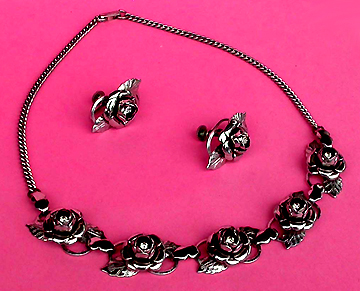 a beautiful vintage costume jewelry parure