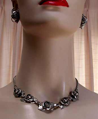 a beautiful vintage costume jewelry parure