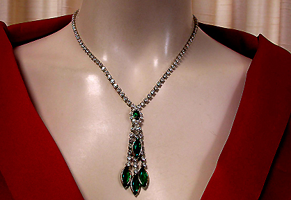 a beautiful vintage costume jewelry parure