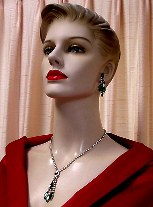 a beautiful vintage costume jewelry parure