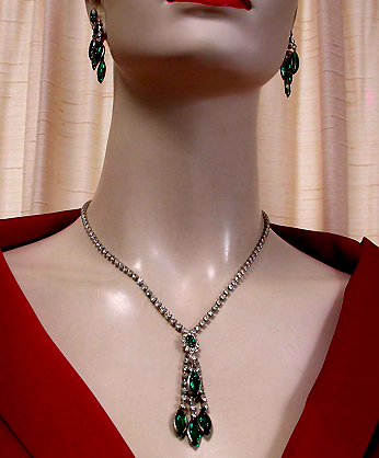 a beautiful vintage costume jewelry parure