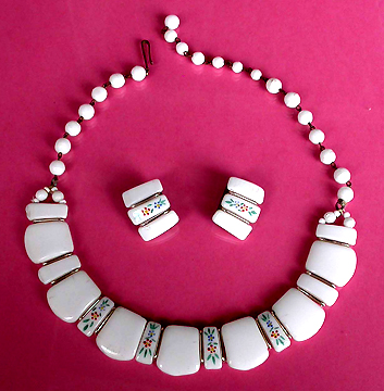 a beautiful vintage costume jewelry parure
