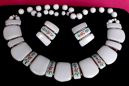 a beautiful vintage costume jewelry parure