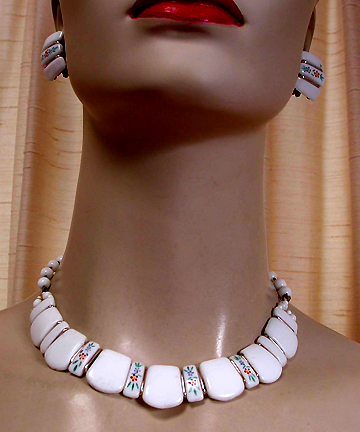 a beautiful vintage costume jewelry parure