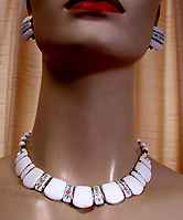 a beautiful Juliana vintage costume jewelry necklace, bracelet and earrings