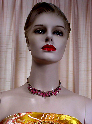 a beautiful vintage costume jewelry parure