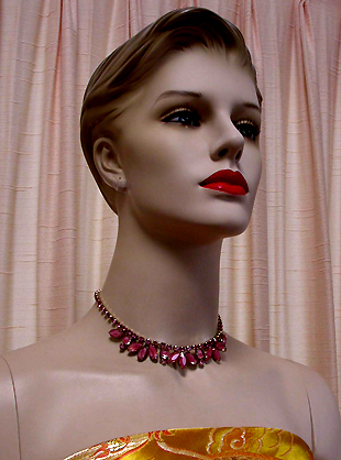 a beautiful vintage costume jewelry parure