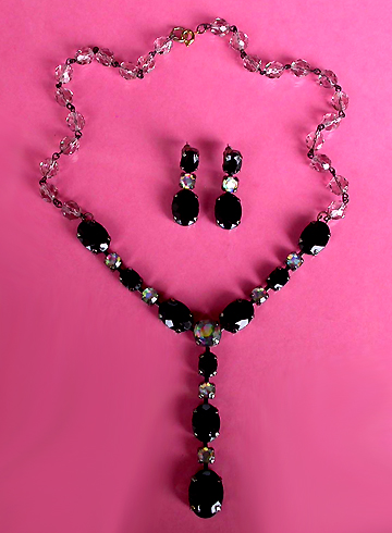 a beautiful vintage costume jewelry parure