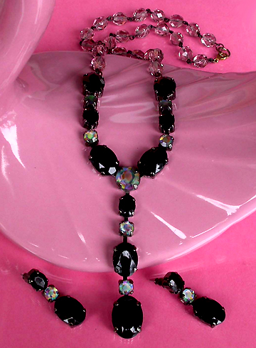 a beautiful vintage costume jewelry parure