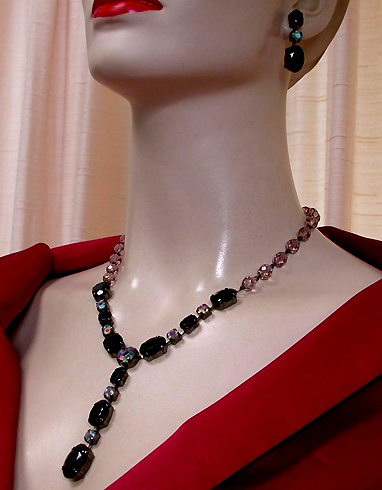 a beautiful vintage costume jewelry parure