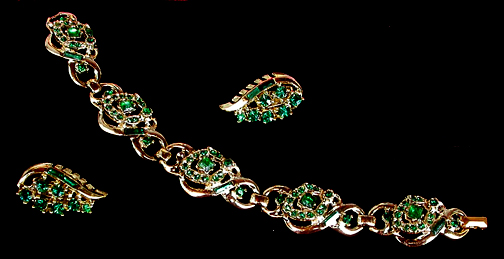 a beautiful vintage costume jewelry parure