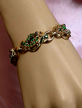 a beautiful vintage costume jewelry parure