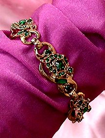 a beautiful vintage costume jewelry parure