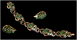 a beautiful Juliana vintage costume jewelry necklace, bracelet and earrings