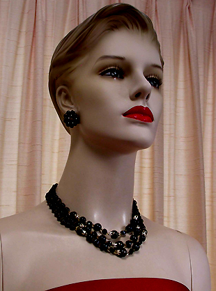 a beautiful vintage costume jewelry parure