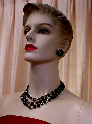 a beautiful vintage costume jewelry parure