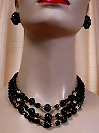 a beautiful Juliana vintage costume jewelry necklace, bracelet and earrings