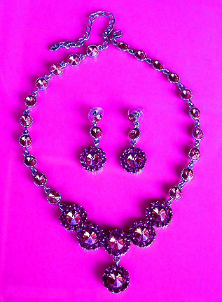 a beautiful vintage costume jewelry parure