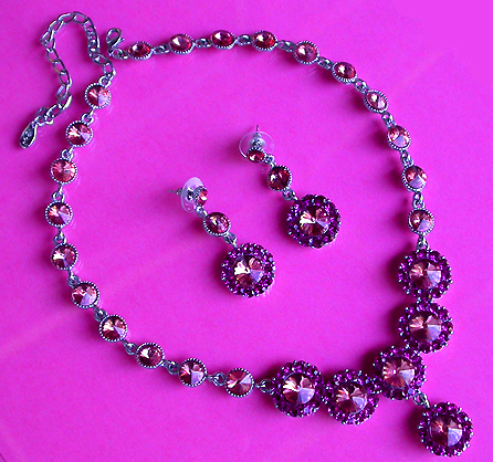 a beautiful vintage costume jewelry parure