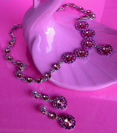 a beautiful vintage costume jewelry parure
