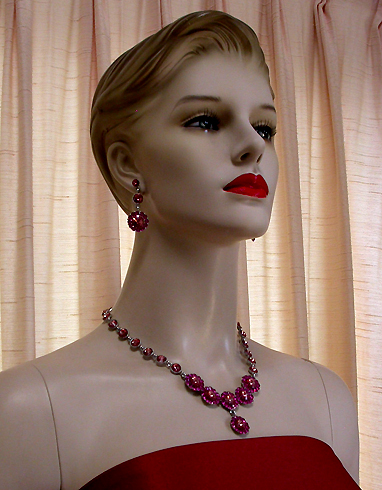 a beautiful vintage costume jewelry parure