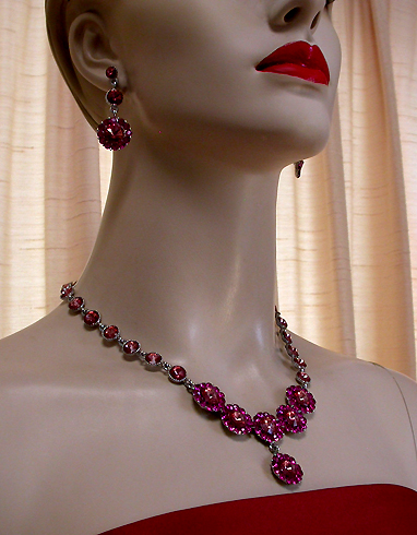 a beautiful vintage costume jewelry parure