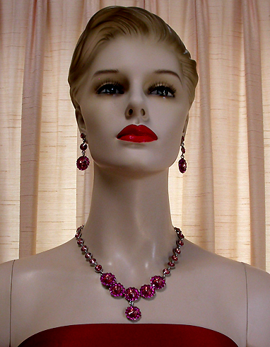 a beautiful vintage costume jewelry parure