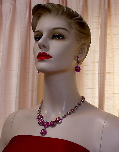 a beautiful vintage costume jewelry parure