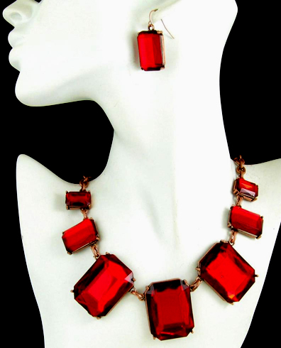 a beautiful vintage costume jewelry parure